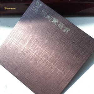 China 3m Etched Stainless Steel Sheet SUS304 SS Coloured Star Purple Pattern wholesale