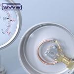 100mm Oil Thread Chromed Bourdon Tube Type Pressure Gauge Bottom Mount
