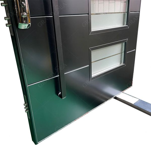 American Style Entrance Door Security Door Aluminum Glass Door
