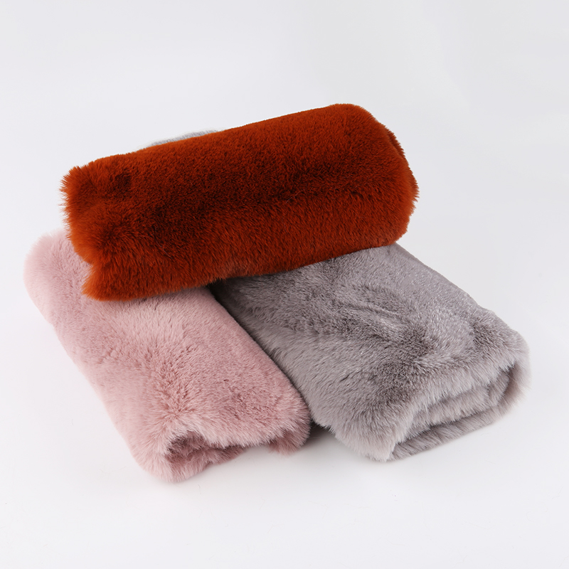 Knitted Luxury Long Pile 100% Polyester Fake Rabbit Faux Fur Fabric for Hood and Scarf