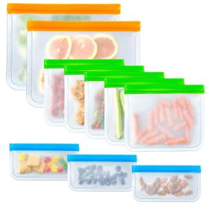 China PEVA Vegetable Packaging Bag , 22.9*20.9cm Frosted Zipper Bags With Logo wholesale