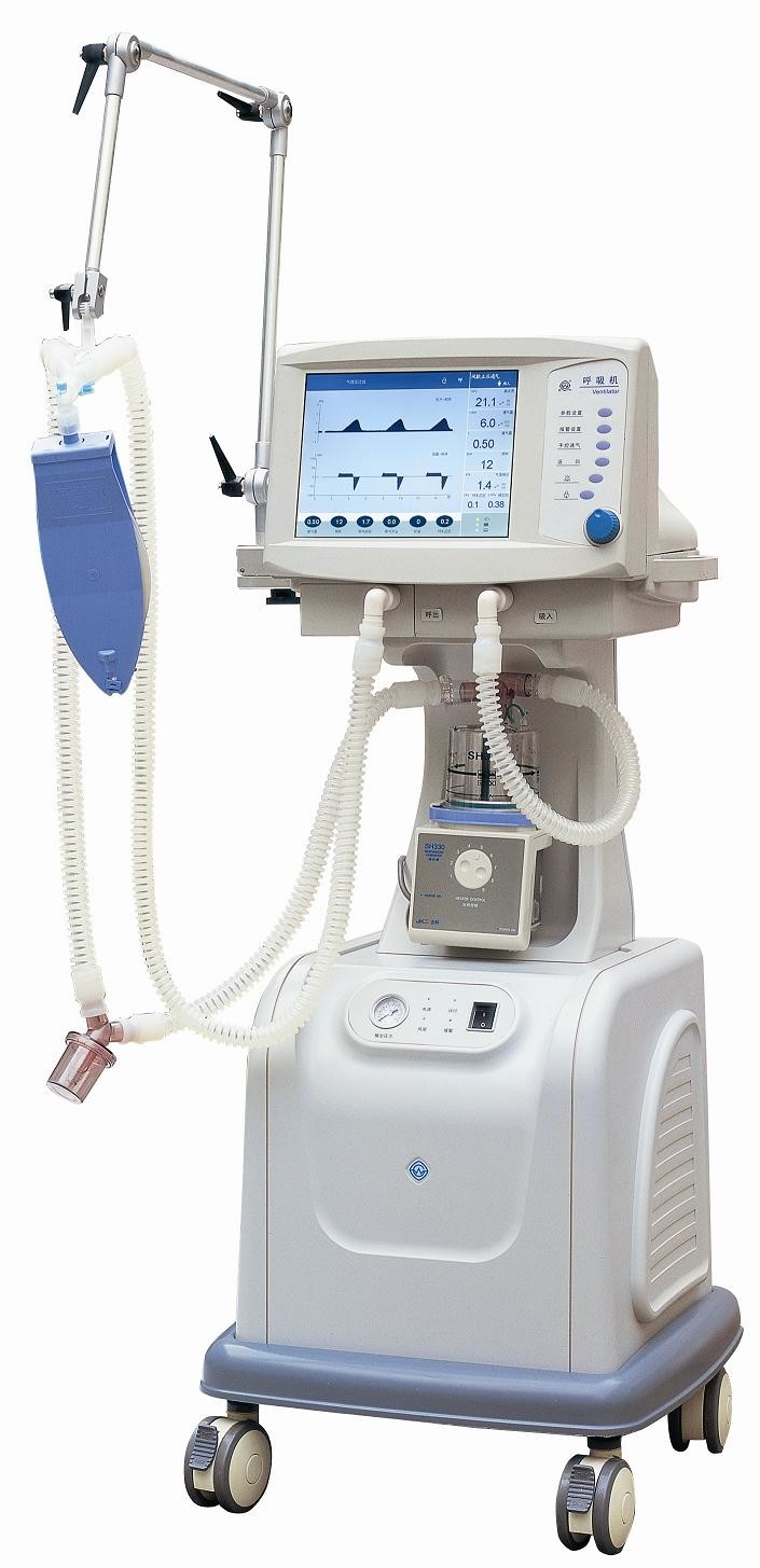 Pneumatically Driven Frist Aid Equipment ICU Ventilator With Air Compressor CE Approved