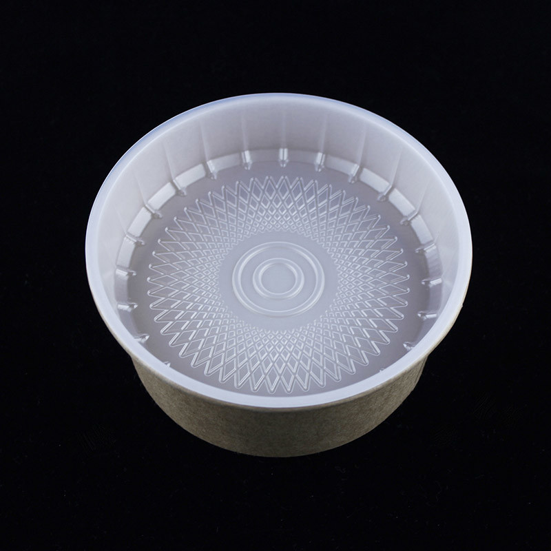 Food Container Brown Kraft Paper Bowl , Single Wall 750ml Kraft Salad Bowl
