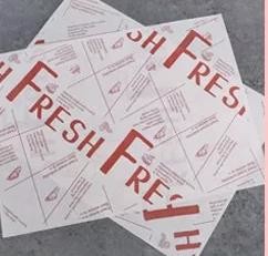 Single Side Coated Waxed Greaseproof Food Wrap Printed Burger Paper