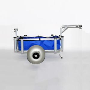China Aluminum Frame Beach Fishing Cart With Balloon Wheels 220 Lbs wholesale