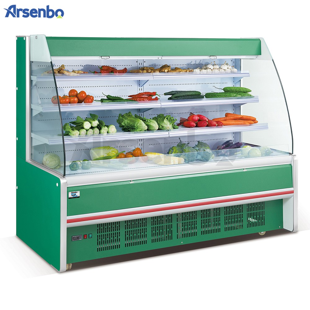 Commercial White Multideck Open Chiller Freezer For Supermarket Antiwear
