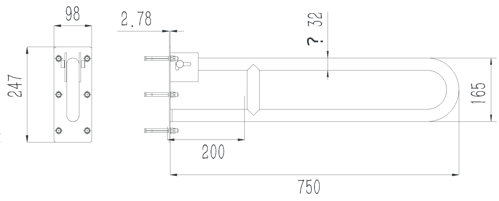 Stainless steel 304 Material bathroom Inox Brush Finished Disabled Toilet U Shaped rail Wall Mounted Swing Up Grab Bars
