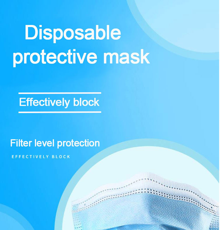 50pcs disposable 3-layer protective  gauze mask face mask