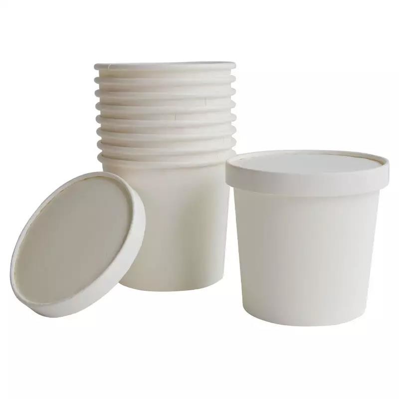 Cheap Custom Eco-friendly Food Grade Recyclable PLA Coated 1000ml Disposable Paper Bowl