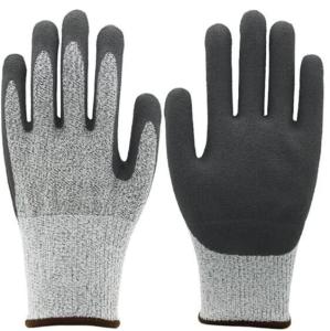 China Antiskid Sandy Cut 5 Gloves Nitrile Frosted XL Cut Resistant Work Gloves wholesale