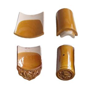 China Yellow glazed Chinese style roof tiles for temple in Singapore wholesale