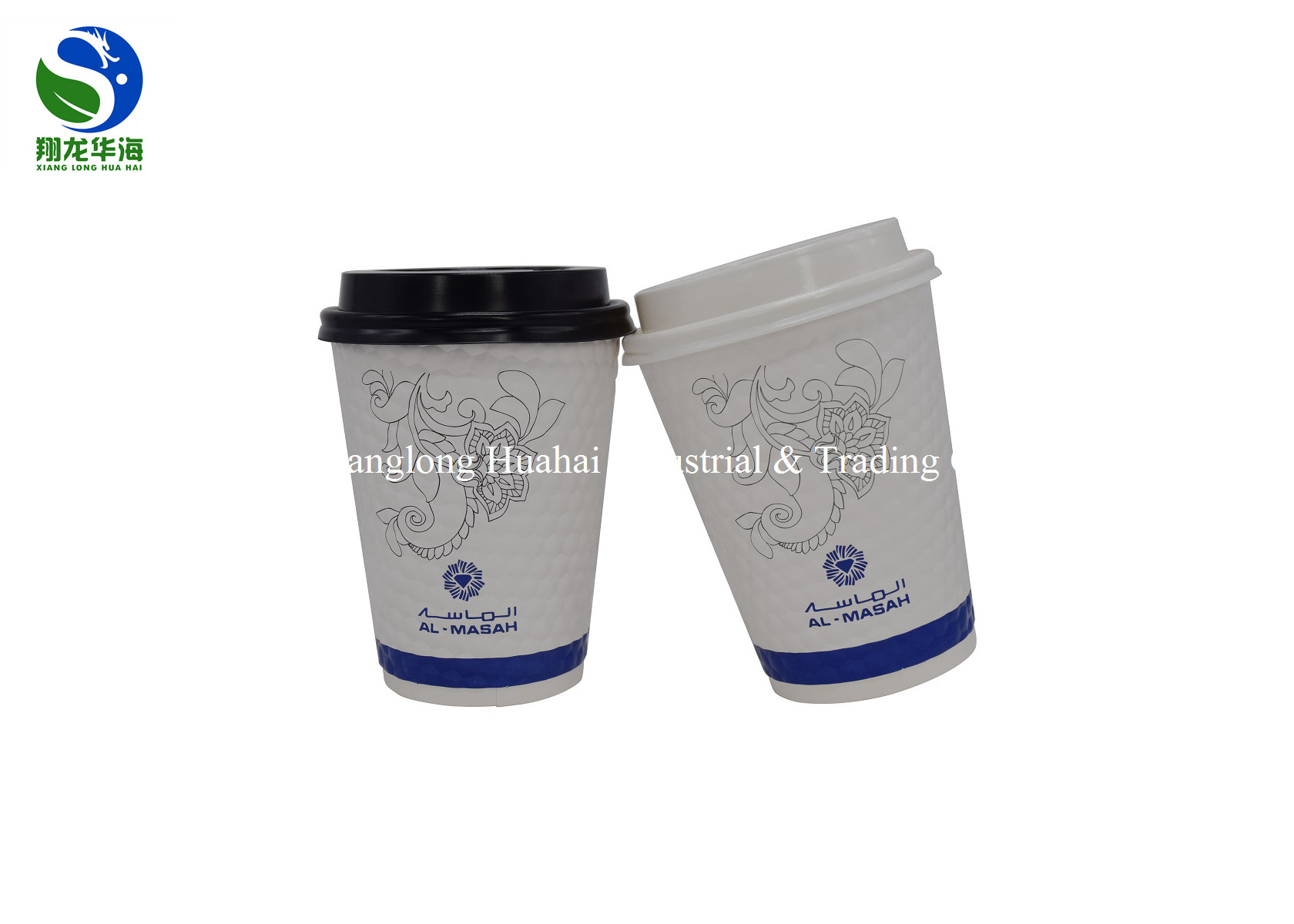 8oz Embossed Paper Recyclable Drinking Cups For Juice Coffee Drinking