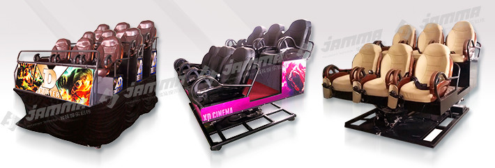 Optional Seats 5D Movie Theater Luxury Motion Chairs Flat Screen Dual Core Computer