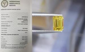 China 1Carat Lab Created Yellow Diamonds VVS1 Excellent Emerald Cut Diamond wholesale