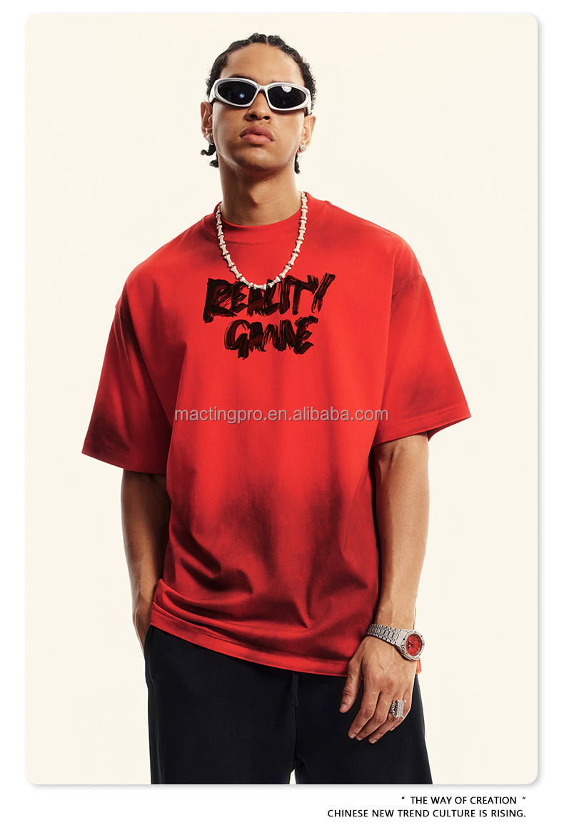 Washed Grey Oversized T Shirt Summer Sorona Fabric Quick Dry Cool Streetwear Heavyweight