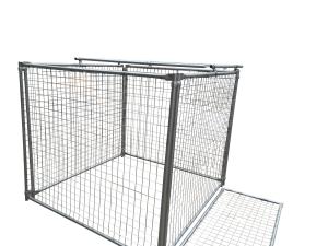 China Customized Galvanised Steel Rubbish Cage HDG 14 Microns / 42 Microns wholesale
