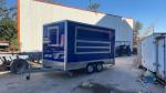 Customized Mobile Food Trailer Truck Square Snack Tea Shop Dinner Car