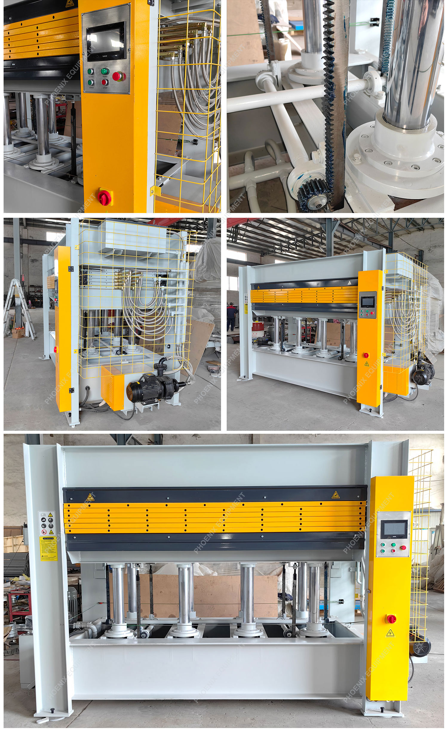 5 Working Layers 5layer Veneer Wood Door MDF Hydraulic Hot Press Machine for Door Making