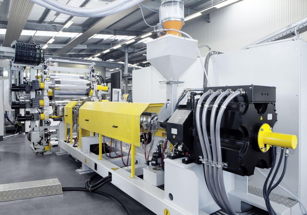 Durable 1500mm Width PET Sheet Extrusion Line , Single Screw Extruder Machine