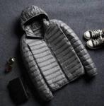 Blank Hooded Warm Down Jacket Casual Lightweight Winter Men Jackets