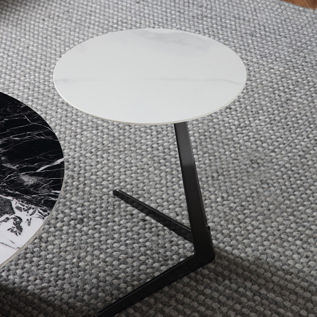 Alkali Resistant Rock Plate Nesting Coffee Table Modern Circular Shape