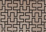 Embossed 3D Home Wallpaper / Modern Vinyl Wallpaper with Coffee Geometric