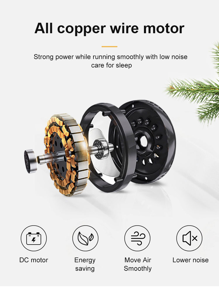 110-240V/50Hz-60Hz Modern Ceiling Fan with ABS Plastic Blades and Copper Winding Motor