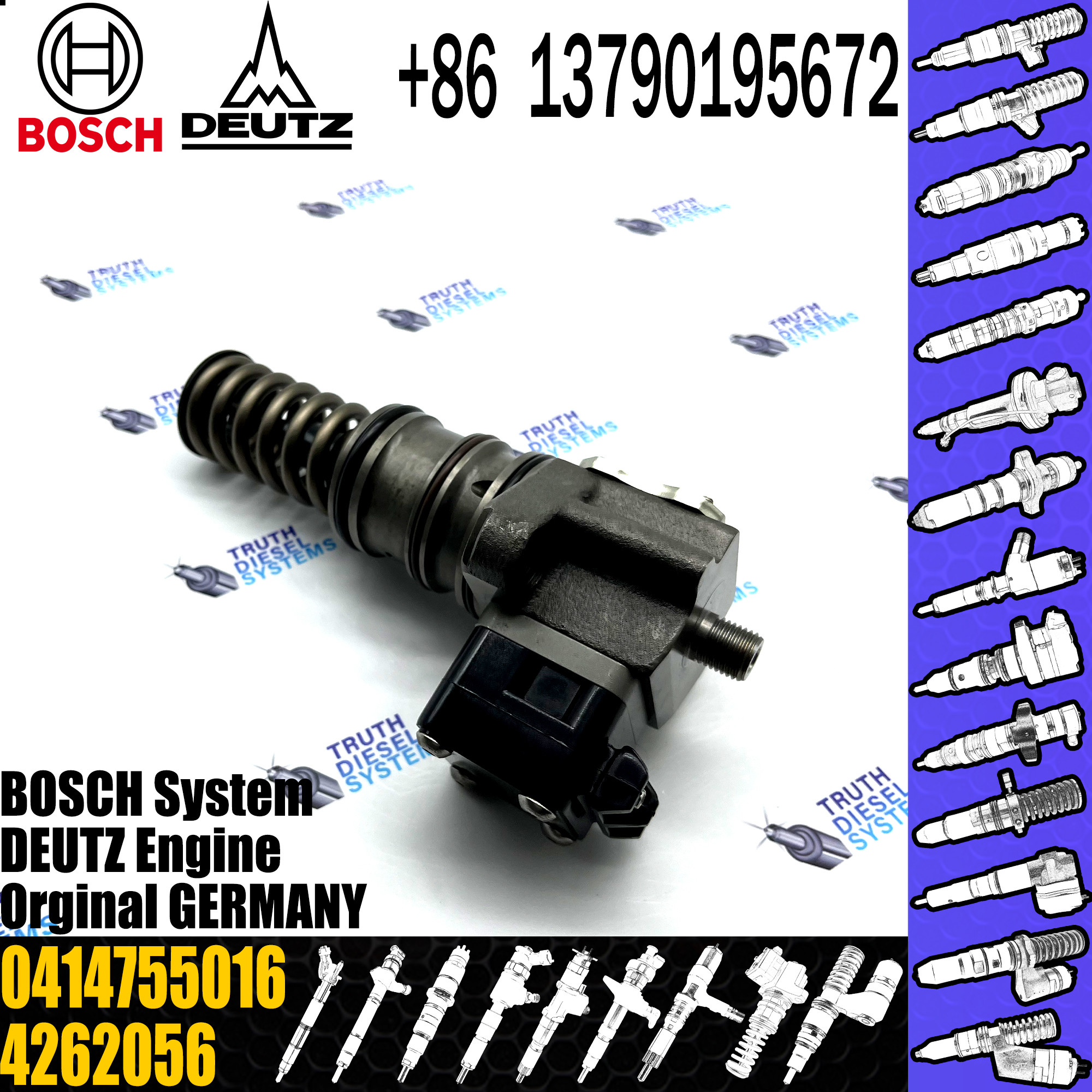 BOSCH new Diesel fuel Unit pump assembly 0414755016 4262056 04262056 for DEUTZ KHD Trucks