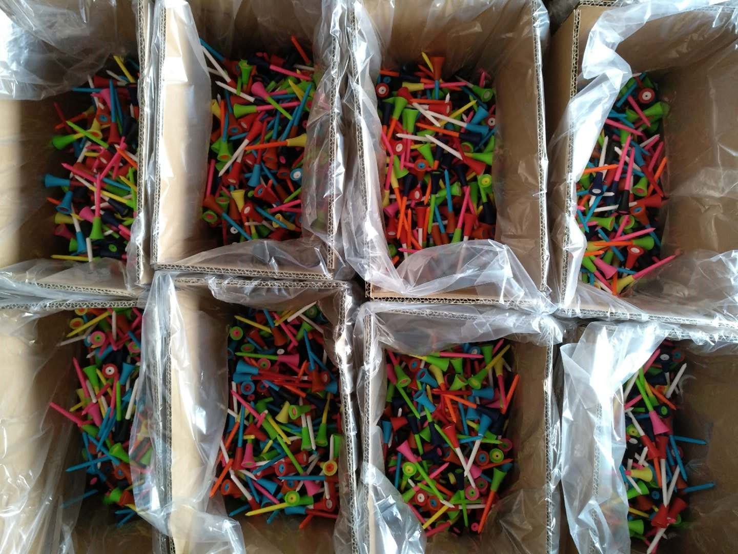 rubber golf tee , golf tees , golf tee (rubber head + plastic shaft)