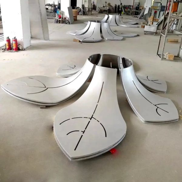 Aesthetic Hyperbolic Design Aluminum Alloy Metal Panel For Curtain Wall Decoration