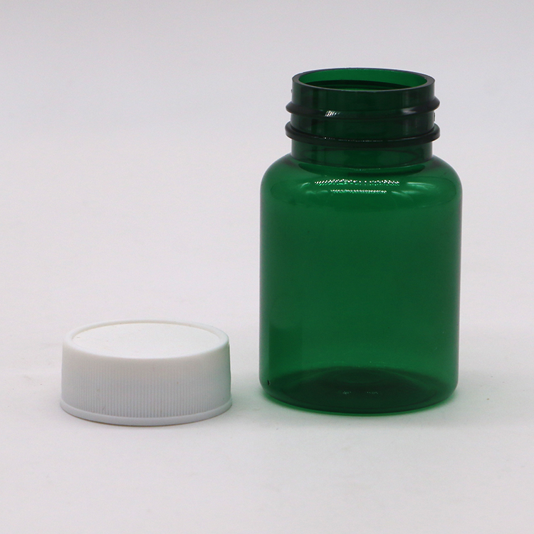 50cc 32mm Neck PET Plastic Pill Bottles Capsule Vials with Child Resistant Cap PET Base Material