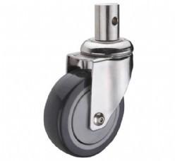 China Stainless Steel PU Caster Round stem wholesale