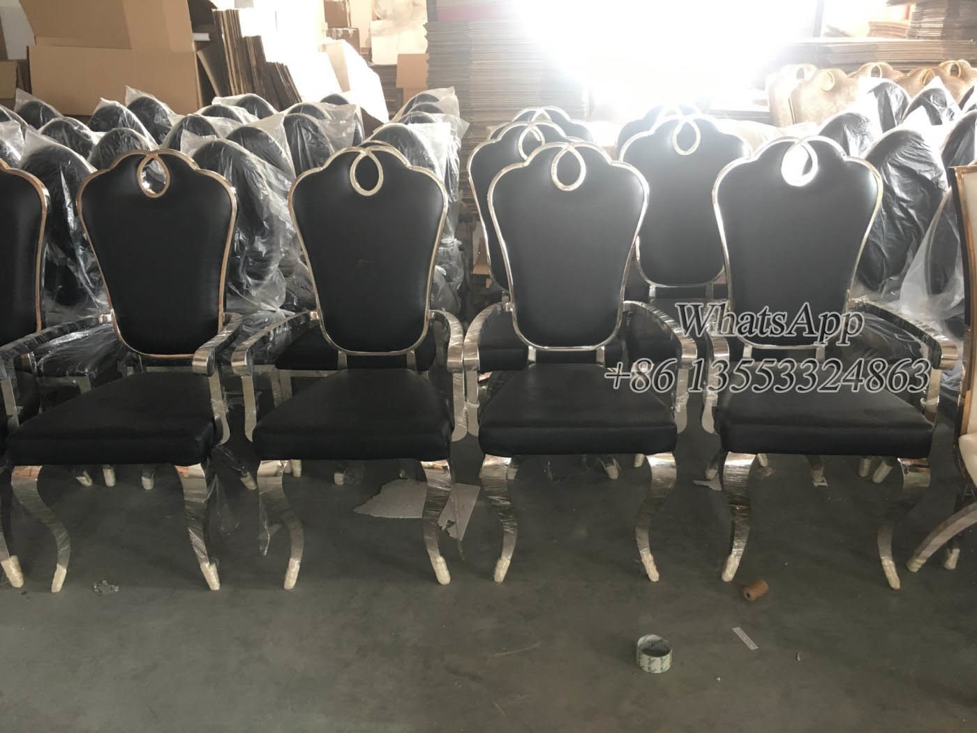 Stainless Steel Armchairs With Leather For Wedding, Event and Party (YS-2-1)