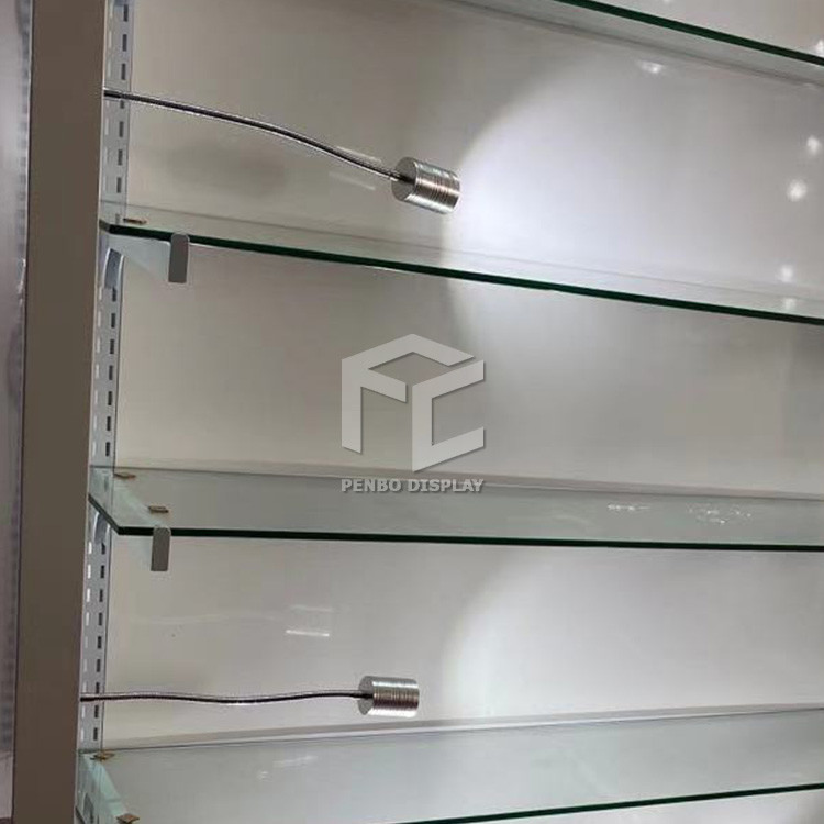 5mm Thick MDF Vapor Shop Display Showcase With T5 LED Lighting