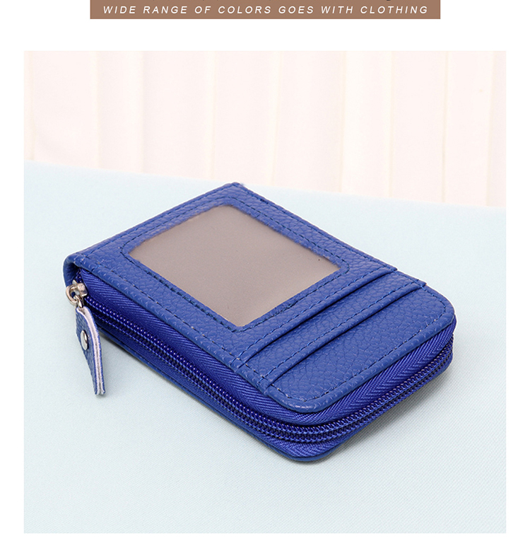 12 Slots Rfid Anti-Theft Wallet Popular Zippered Credit Card Bag for Low MOQ Mix Models