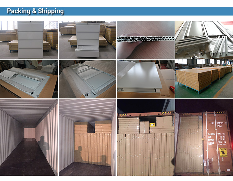 0.4mm-1.2mm Thick Metal Steel 2/3/4 Drawer Filing Cabinet Lockable Lateral Legal