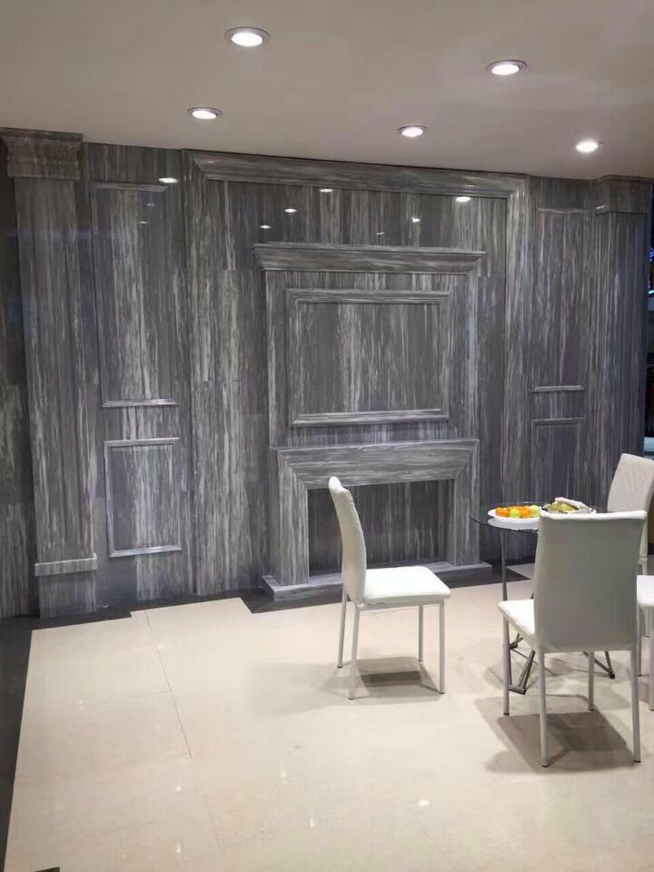 Quarry Blue Wood Marble , Palissandro Italy Blue Sand Marble 8-30mm Thickness