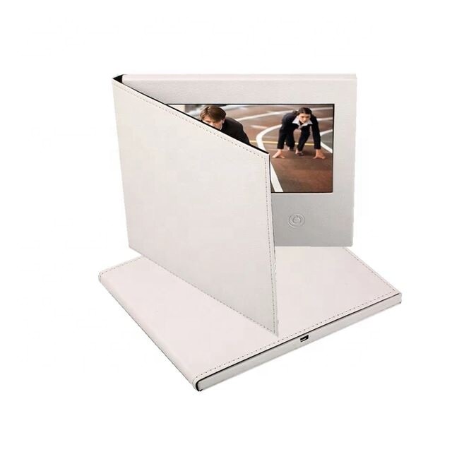 7 Inch HD Screen Digital Lcd Brochure Display With Printing For Invitation Video Gold Foil Greeting Card