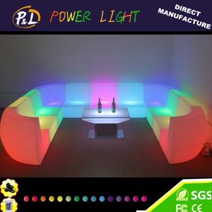 China PE Plastic Lounge Furniture LED Double / Single Sofa wholesale