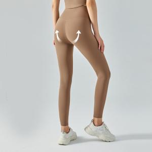 China Sweat Wicking Pocket Yoga Pants Double Sided Matted Hip Lifting Running Leggings Sports Tight wholesale