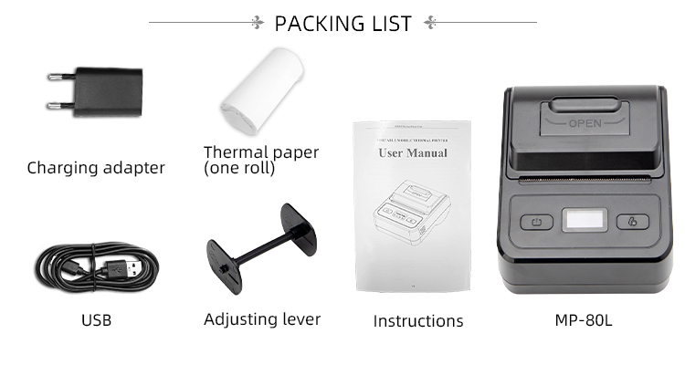 High Speed Wireless Inkless USB Lan Printing Thermal Shipping Labels Printer MP-80L