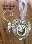 Zinc Alloy Metal Angel Wing Pet Loss Christmas Ornaments For Deceased Pets