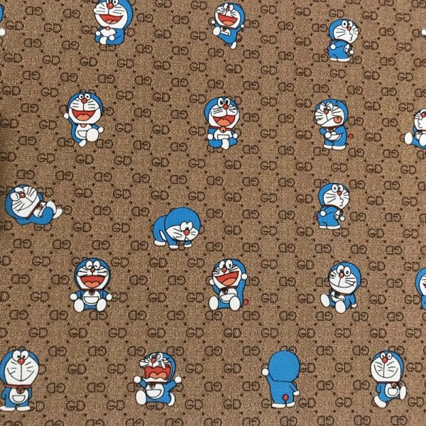 Printed Cartoon GD Letter Jingle Cat PVC Faux Leather Bags Phone Case Package Box Leather Fabric