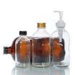 50ml 100ml Mini Amber Glass Lotion Bottles Soap Dispenser Bulk