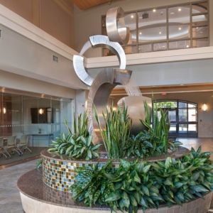 Stainless Steel Abstract Art Fountain Sculpture Metal Garden Sculptures Statues