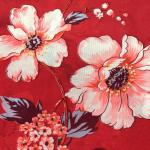 Red Polyester 70gsm Knitted Mattress Fabric Dustmite Proof