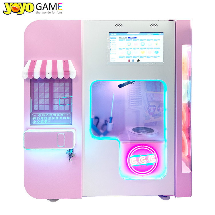 Full Automatically Small Flower Sugar Cotton Candy Vending Machine to Make Cotton Candy