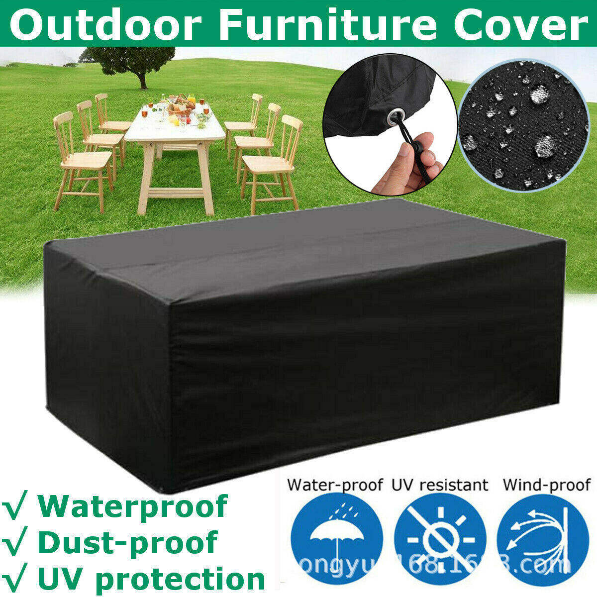 600D Oxford Waterproof Sofa Protection Cover for Modern Outdoor Sunshade Rainproof