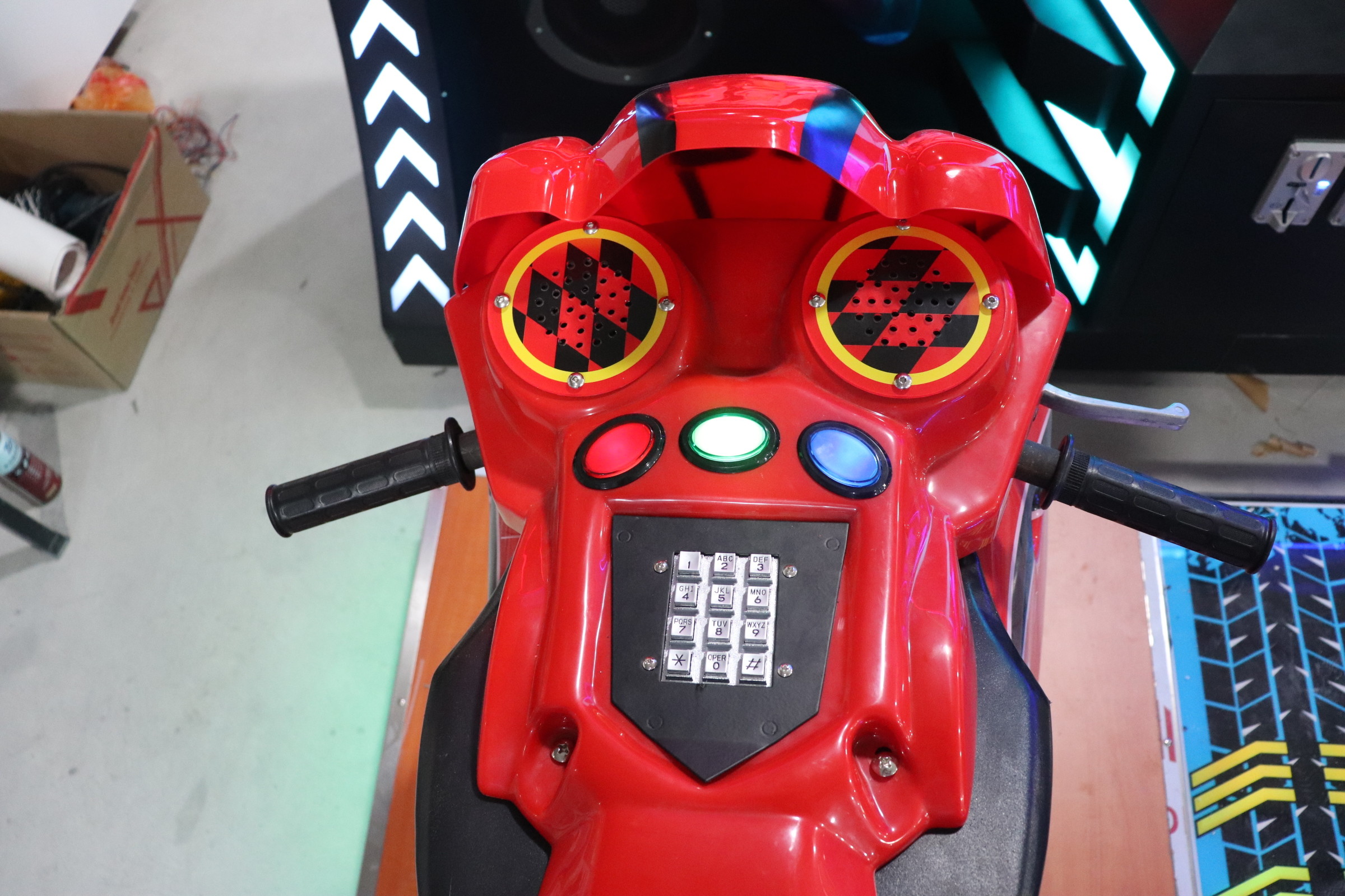 Super Motor Bike Racing Arcade Machine D2400 * W2450 * H2500mm Size 300W Power