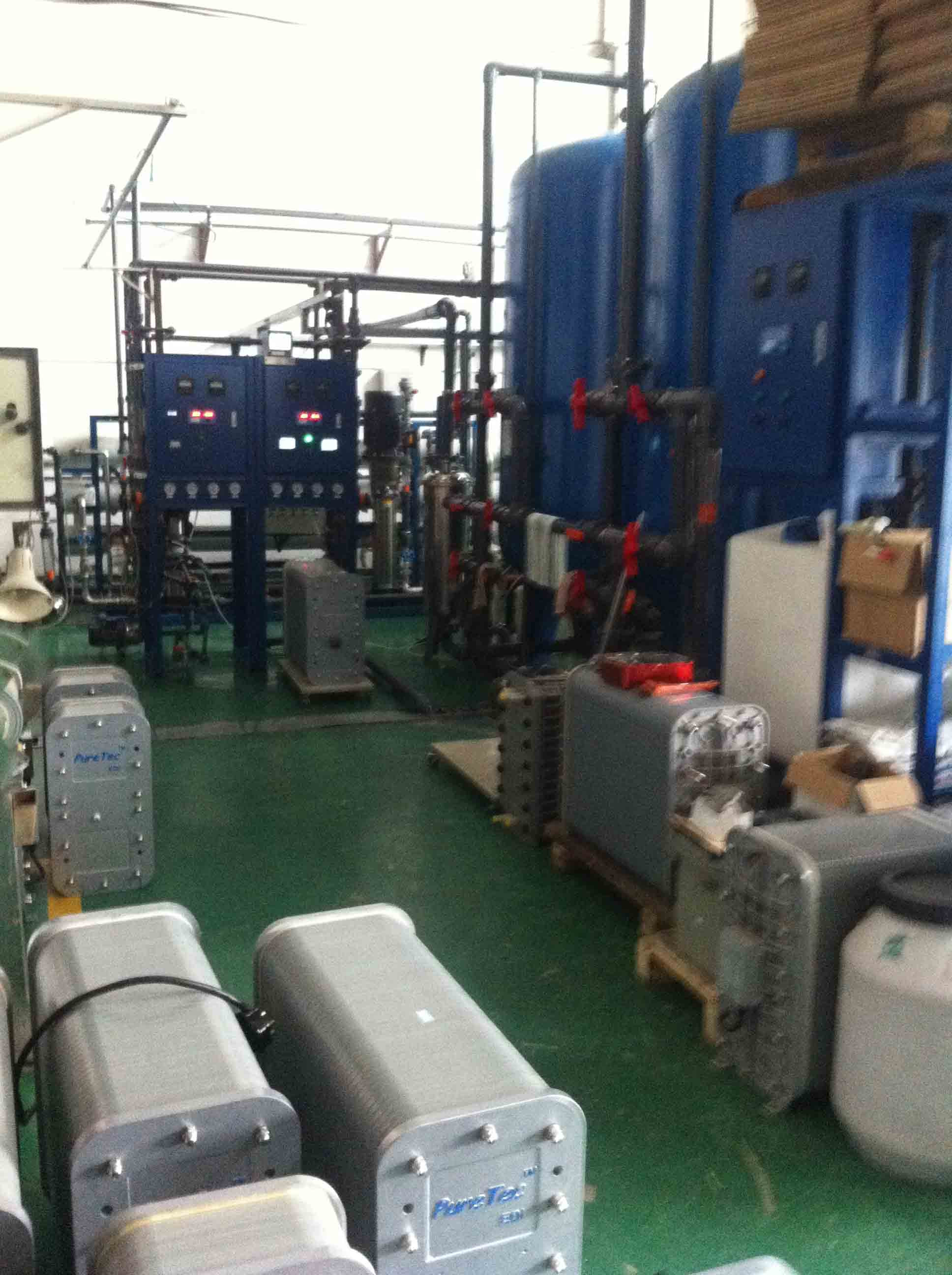 Chemical liquid processing Reverse osmosis EDI Water Treatment 18MΩ.cm 120m3 / h